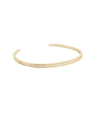 gold bracelet cuff with diamonds in the middle