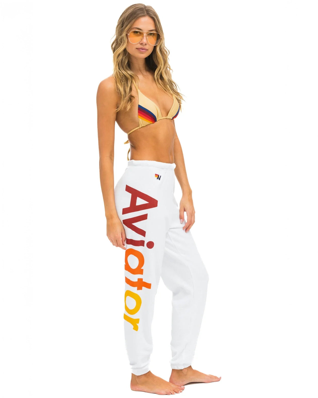 Aviator Nation Sweatpants 2 in White