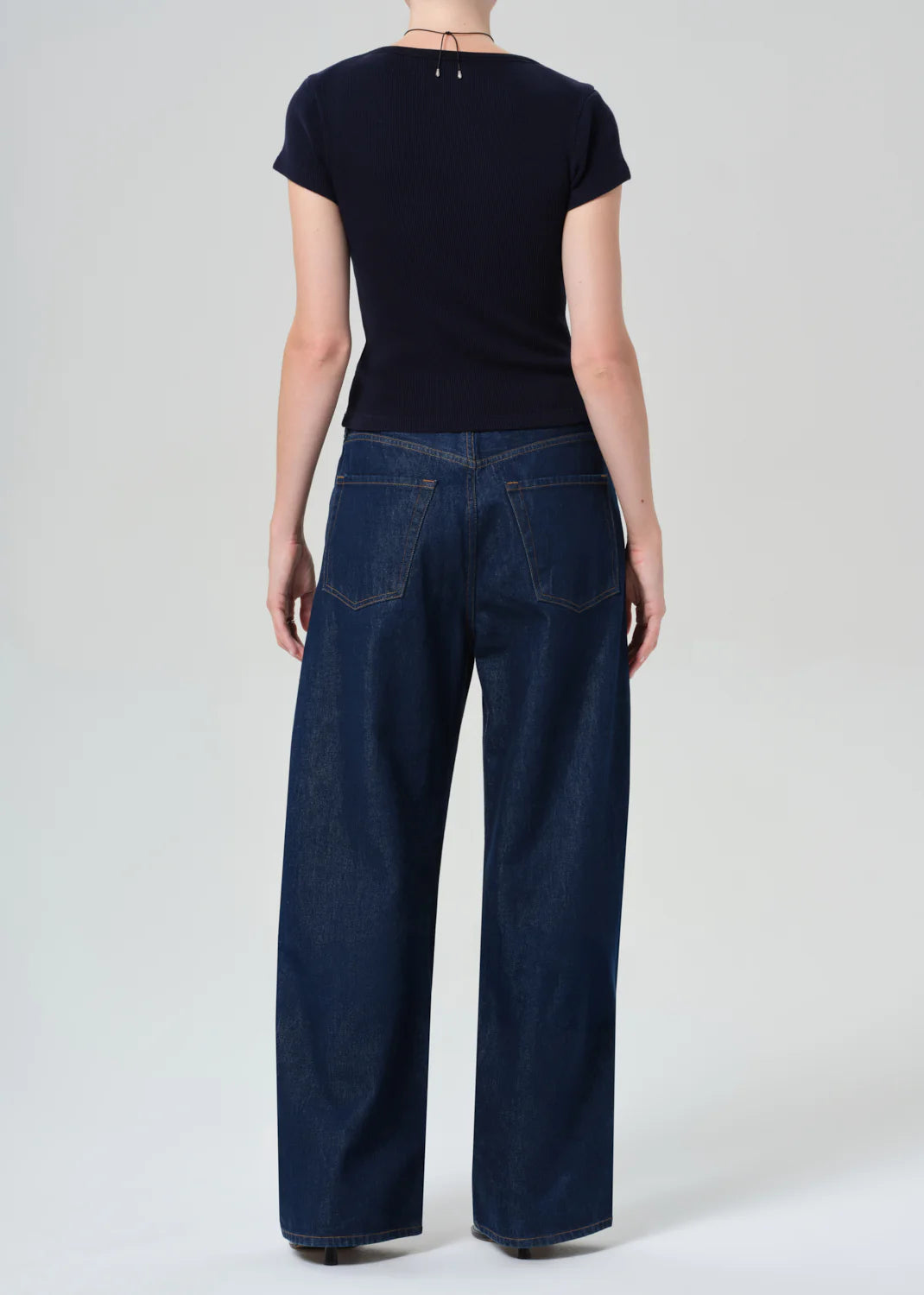 dark denim baggy pant