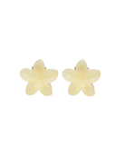 two mini flower claw clips in yellow
