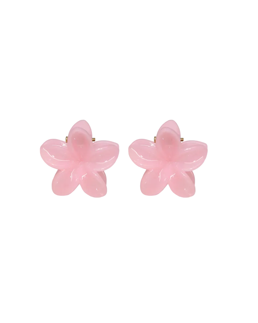 two mini flower claw clips