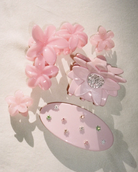 two mini flower claw clips in pink
