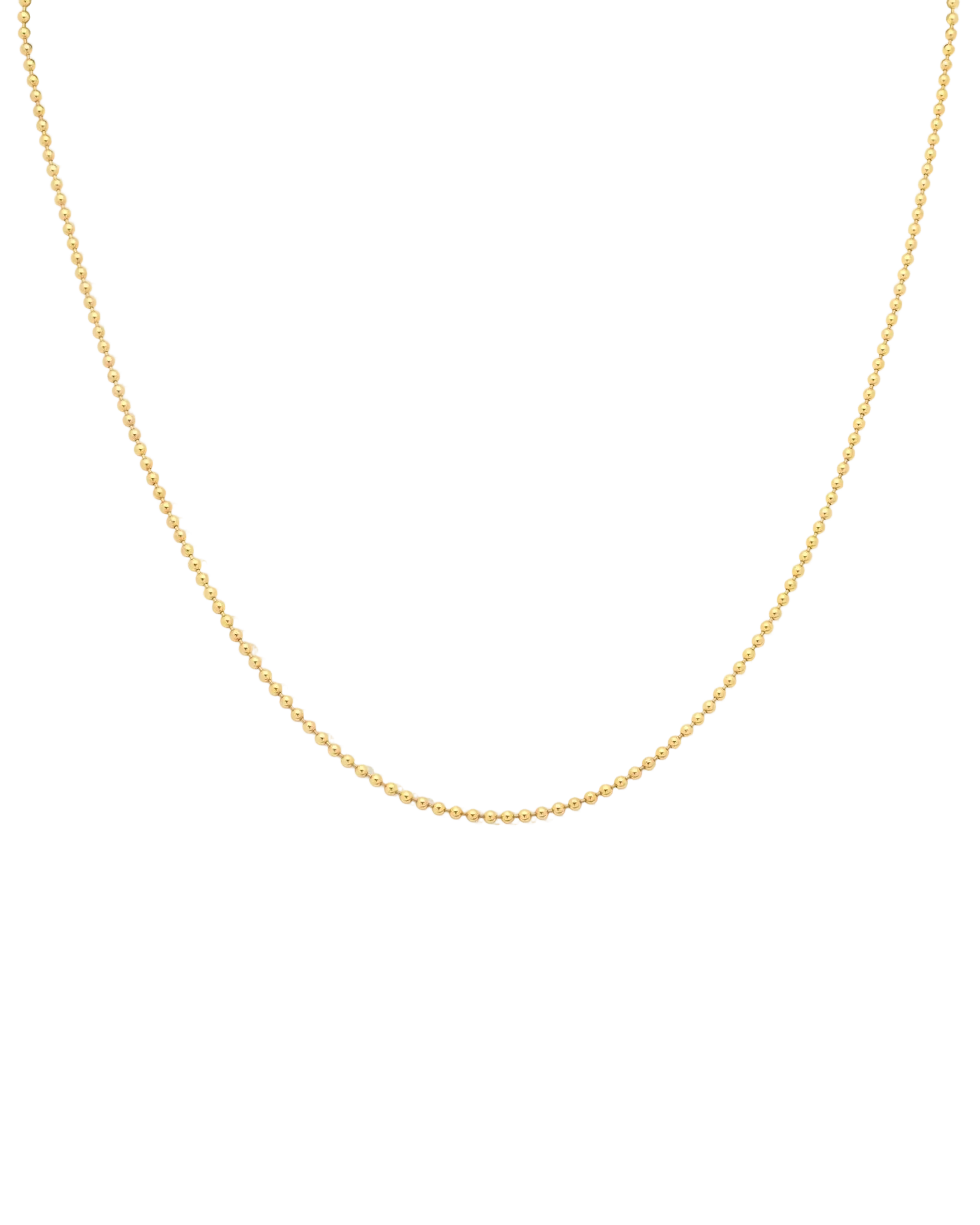 gold ball chain necklace