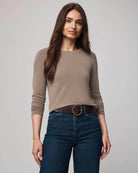 long sleeve tee in beige