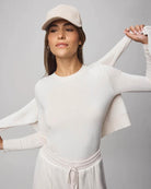 long sleeve tee in heather oat