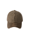 brown houndstooth baseball hat