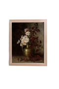 Vintage Floral Pine Framed Art | 108