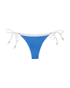 blue bikini bottoms with tie on the side