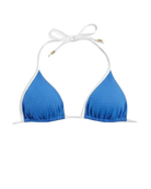 blue triangle swimsuit top
