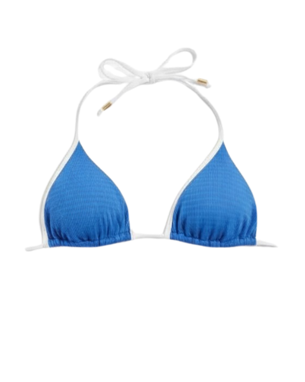 blue triangle swimsuit top