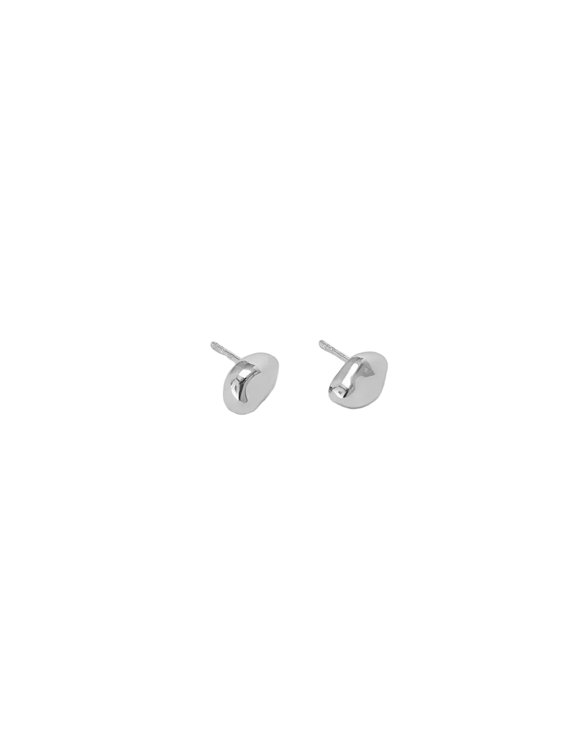 silver studs in the shape of a bean