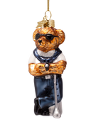 bear ornament golfing