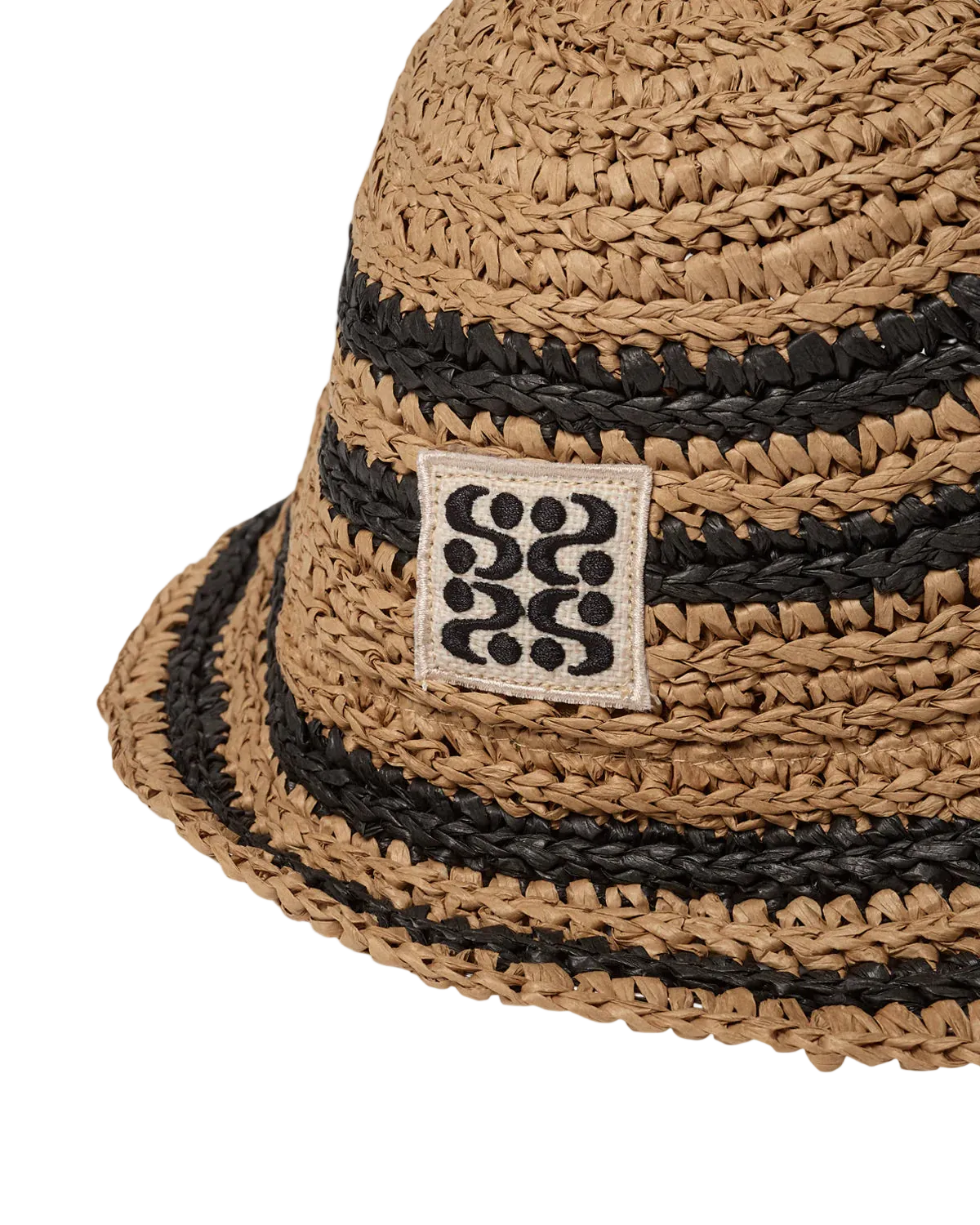 straw hat in natural and black