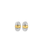 micro earring in silver and gold