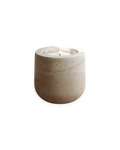 Beige Travertine Candle Vessel