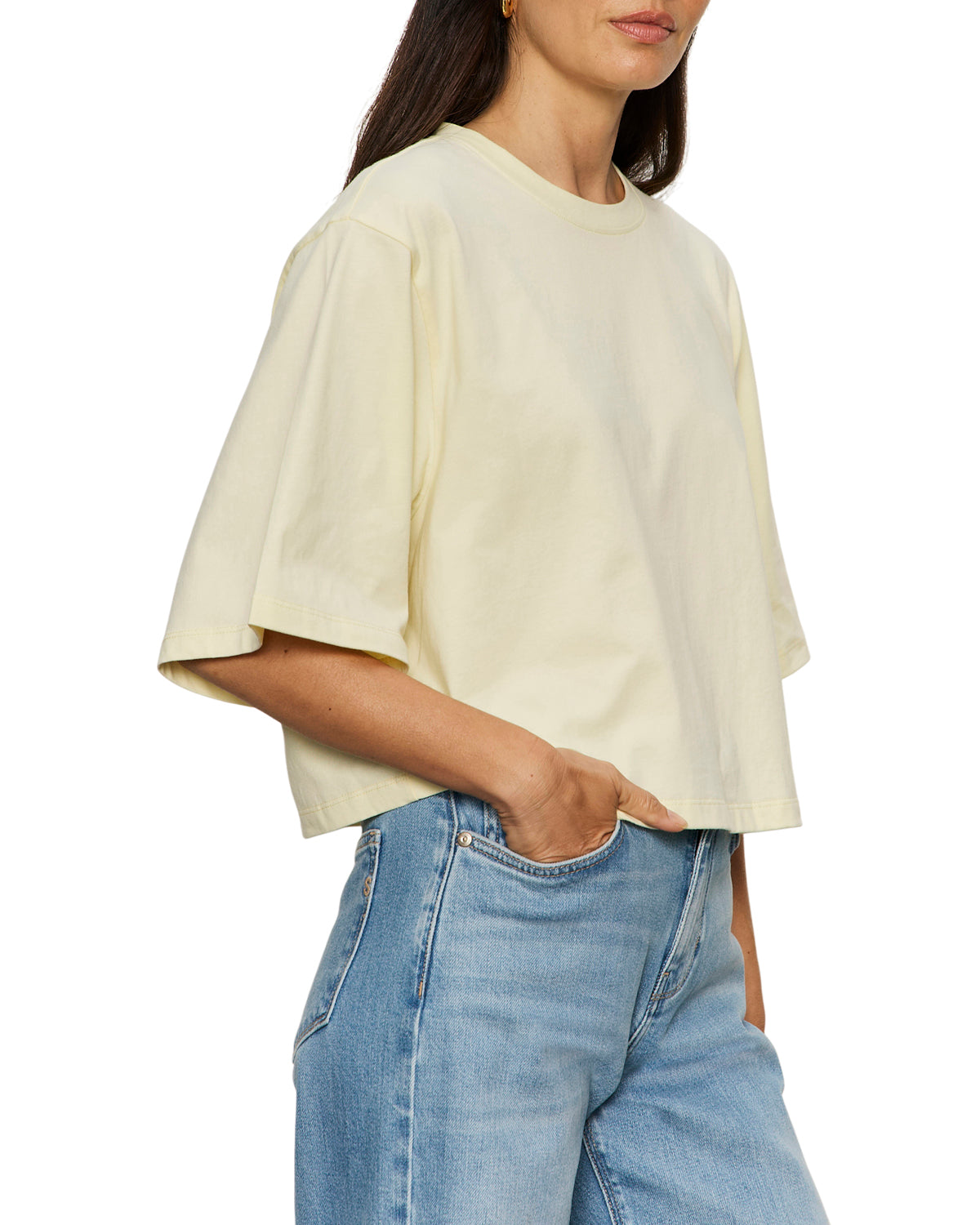 oversized tee in light yellow