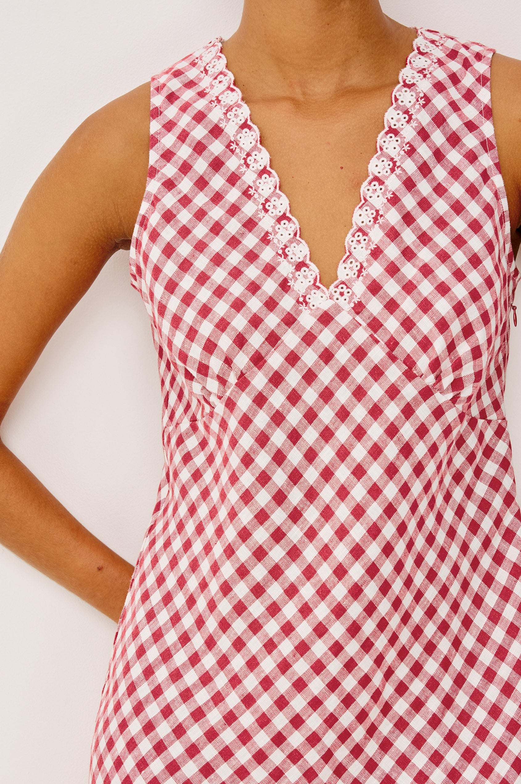 mini dress in red check