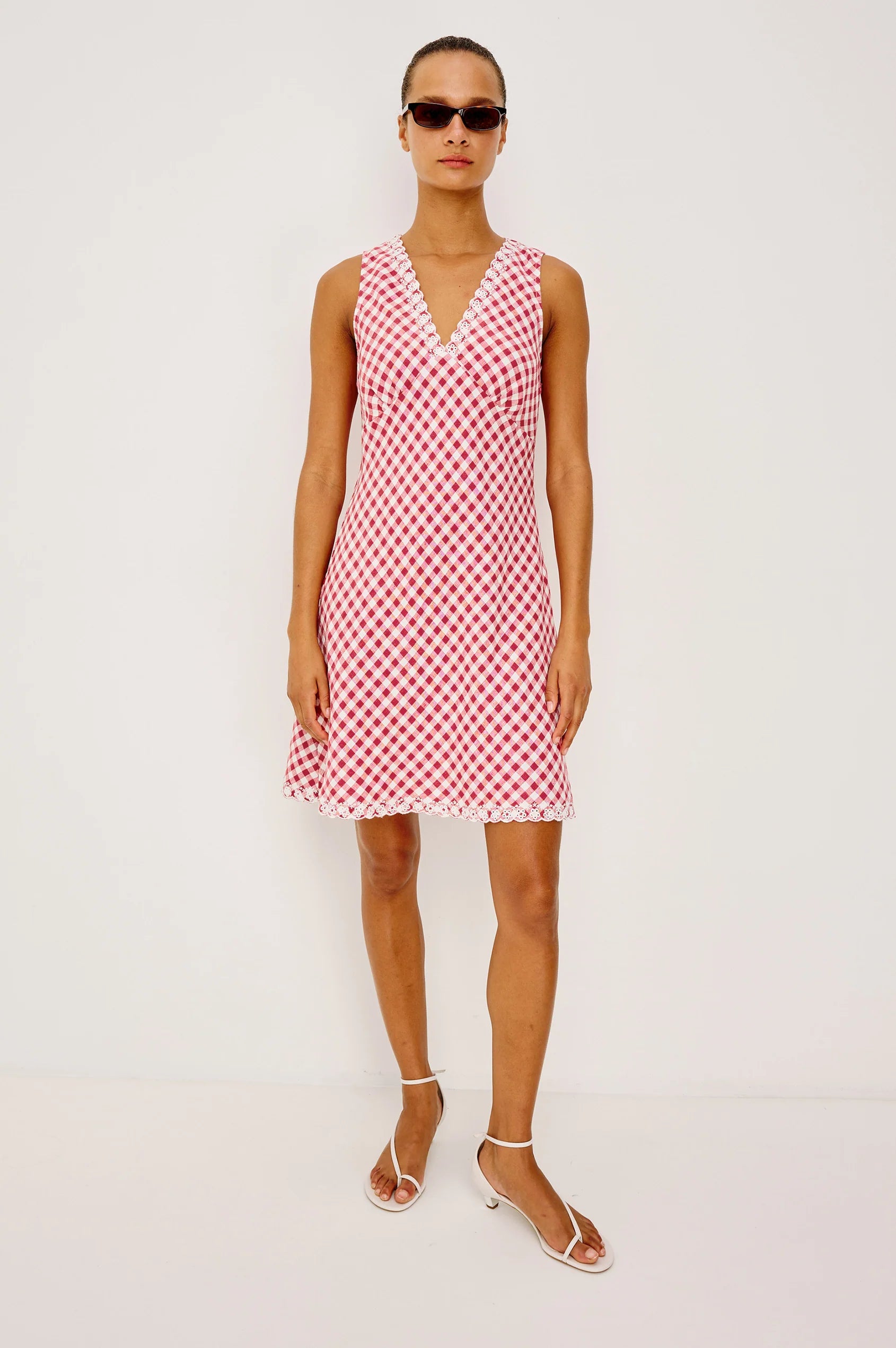 mini dress in red check