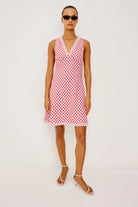 mini dress in red check
