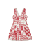 mini dress in red check