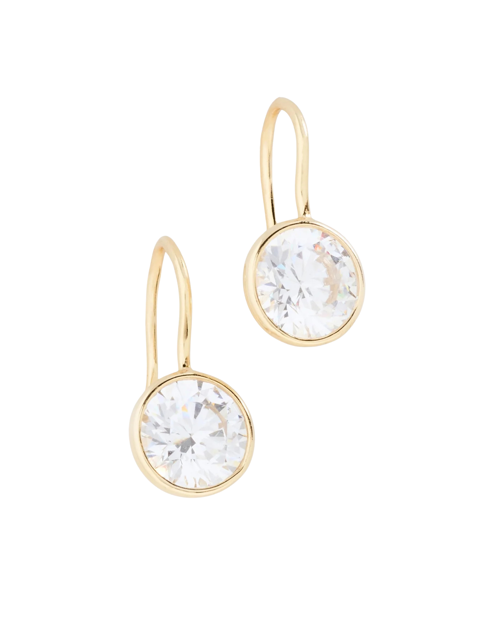 gold drop earrings with diamond