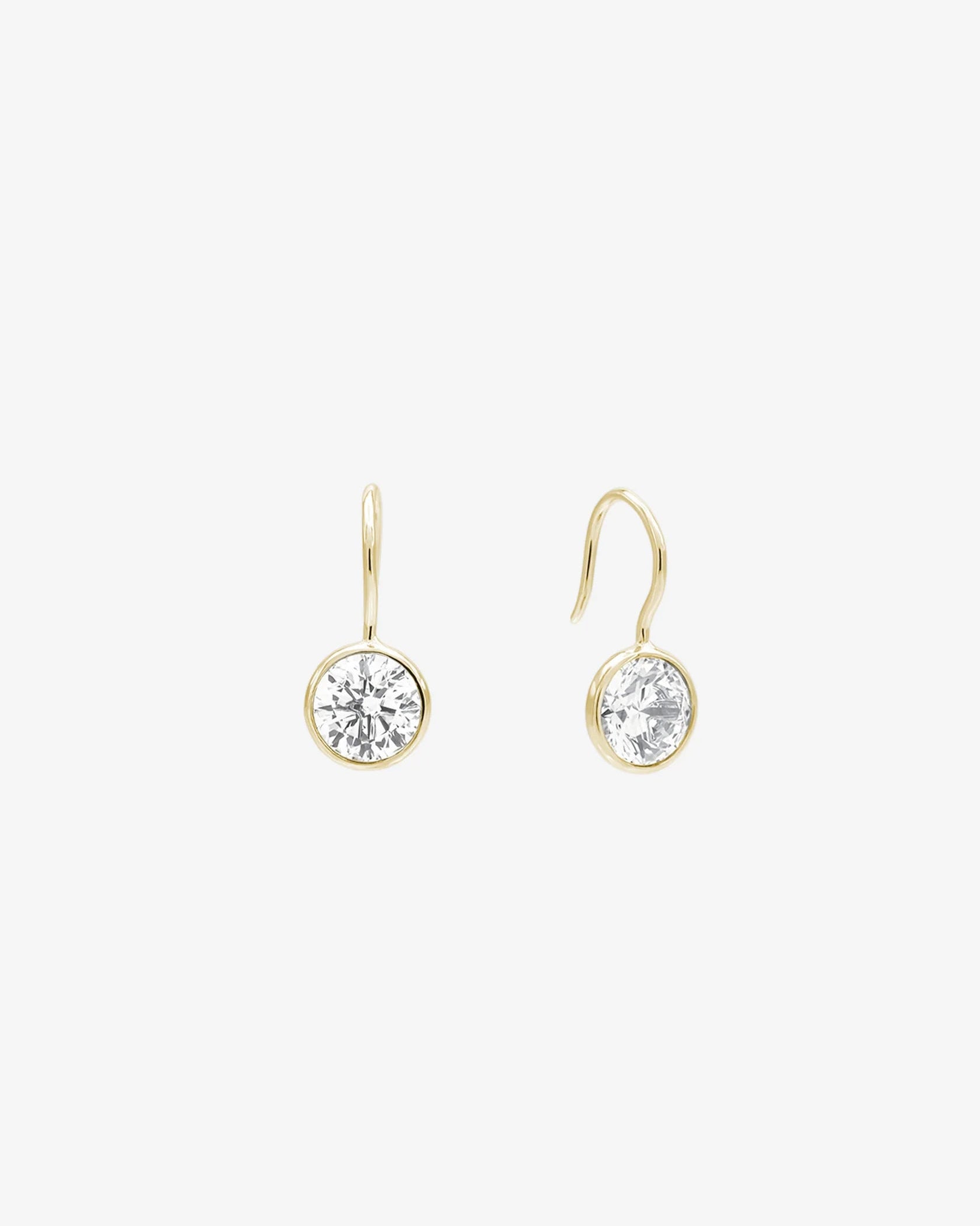 gold diamond drop earring