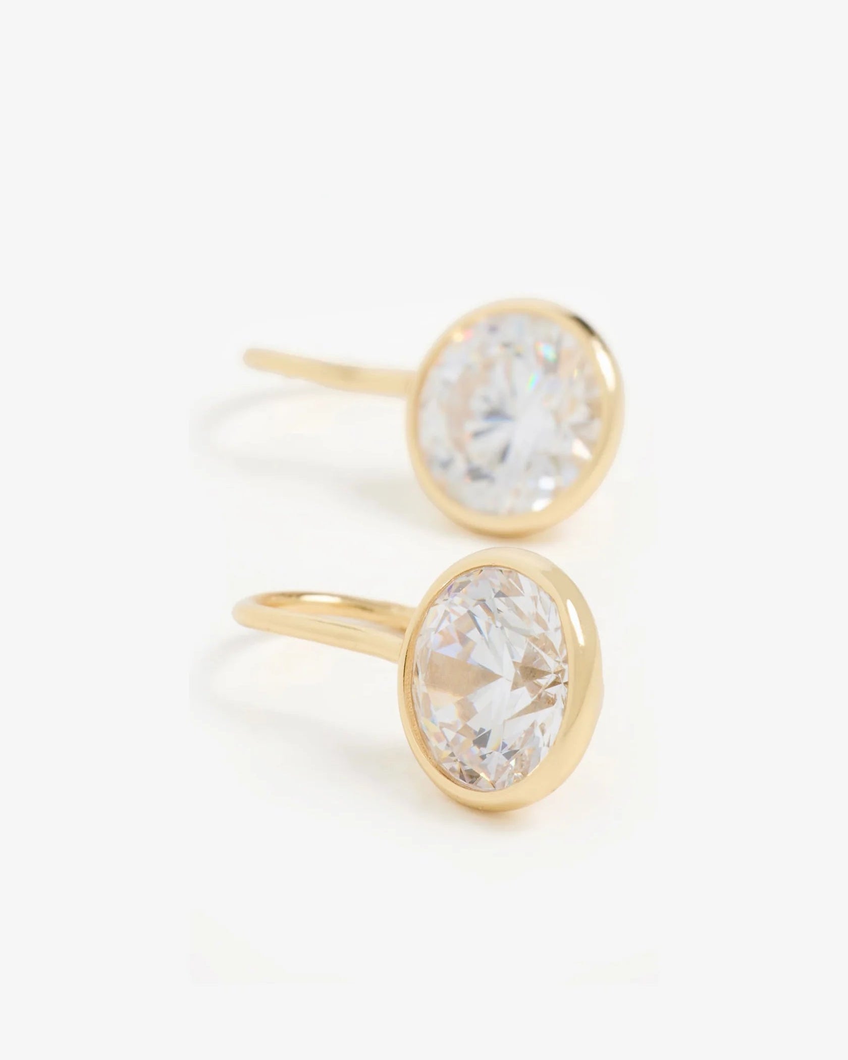 gold diamond drop earring
