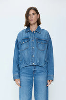 blue denim jacket