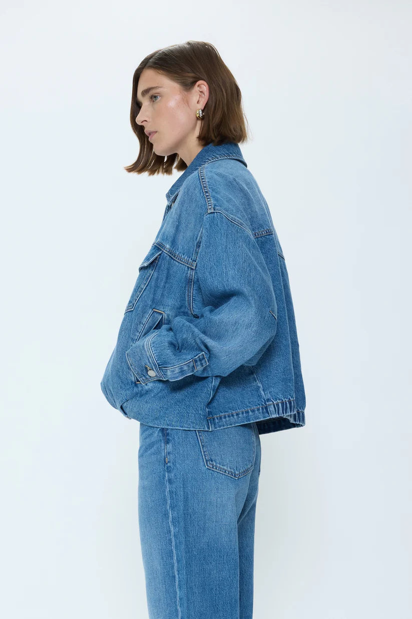 blue denim jacket