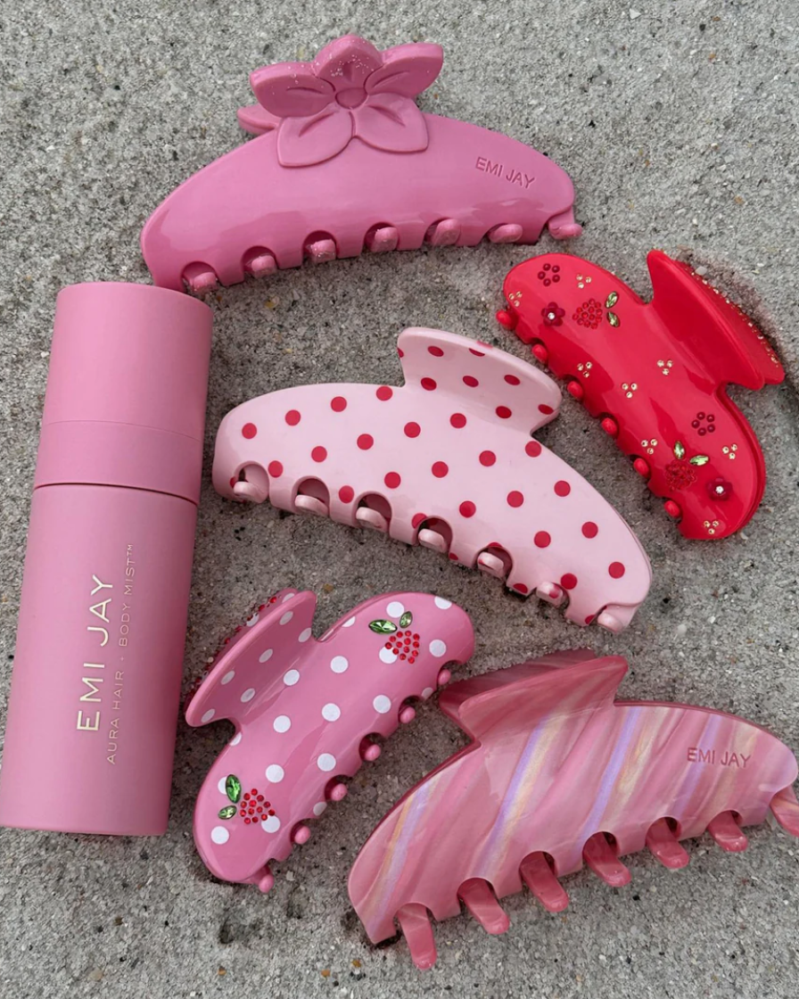 pink claw clip