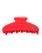 red claw clip with a strawberry in the corner
