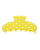 yellow polka dot claw clip