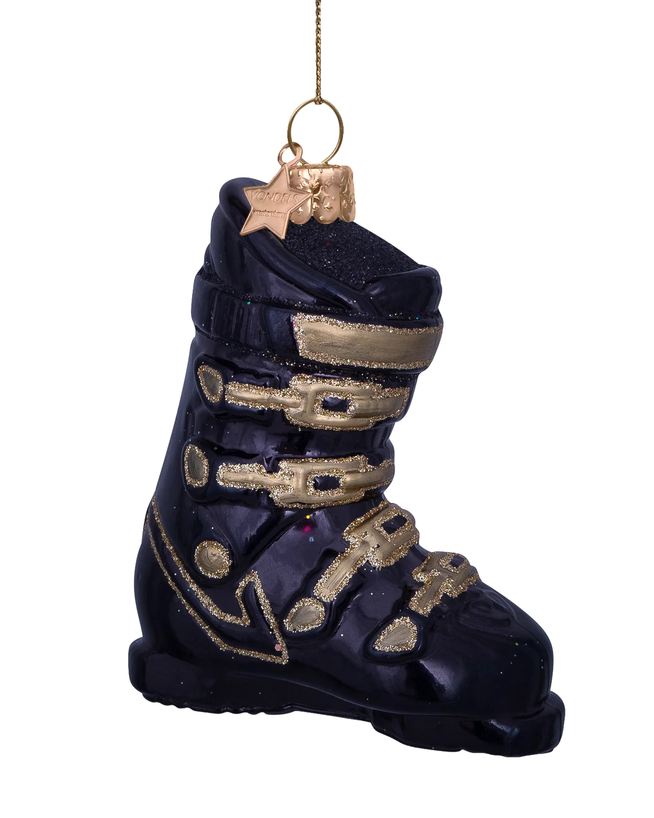 black ski boot ornament