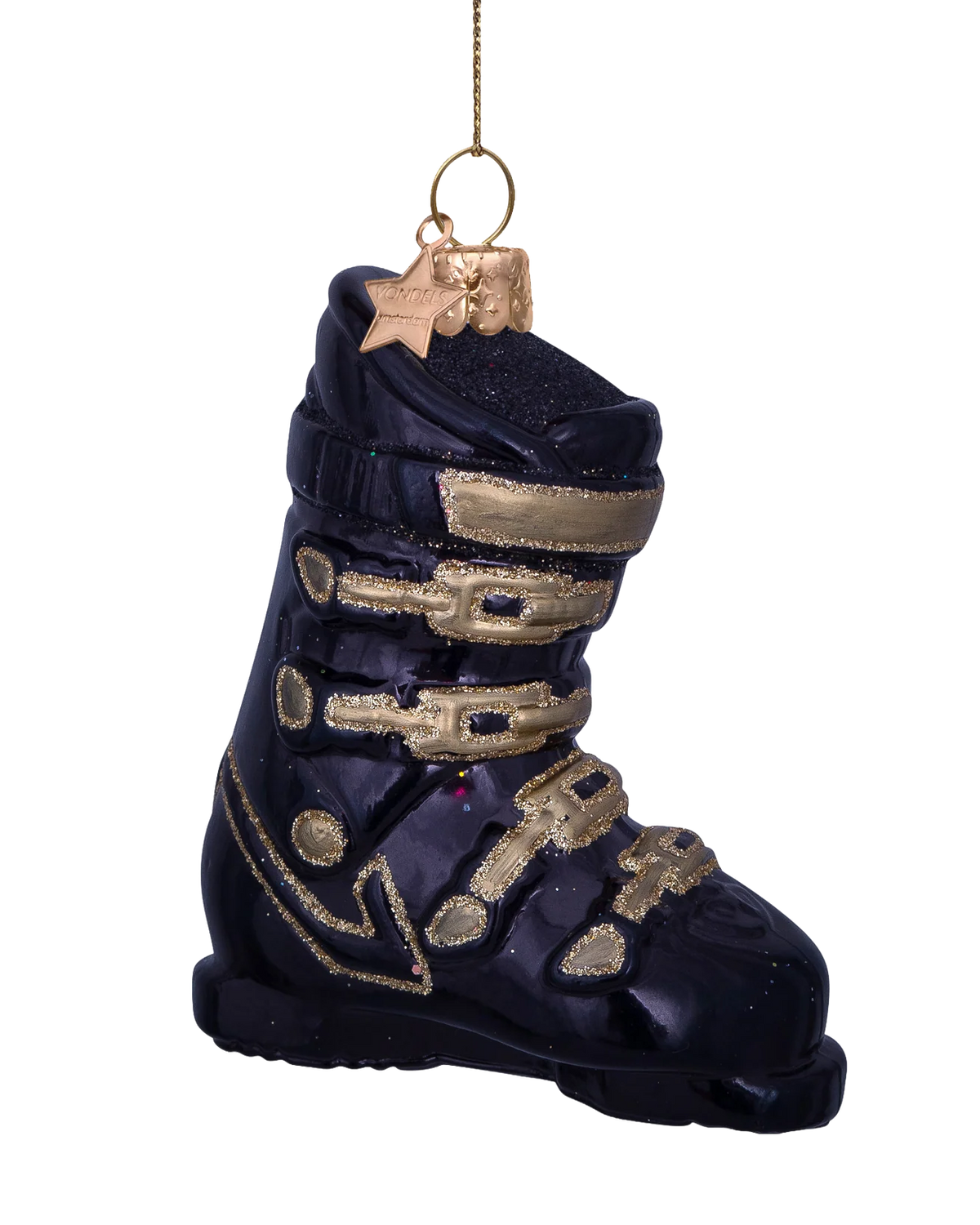 black ski boot ornament