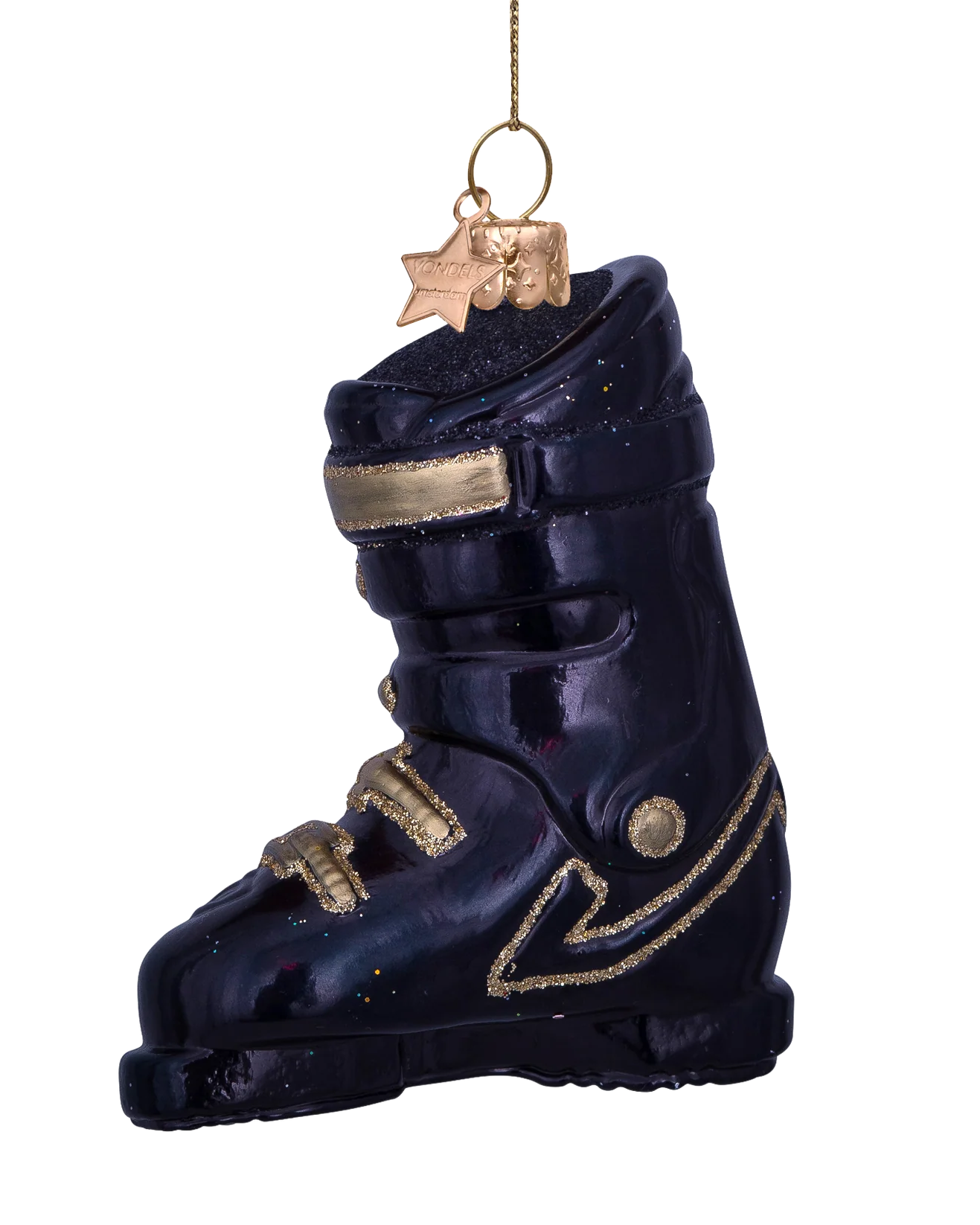 black ski boot ornament