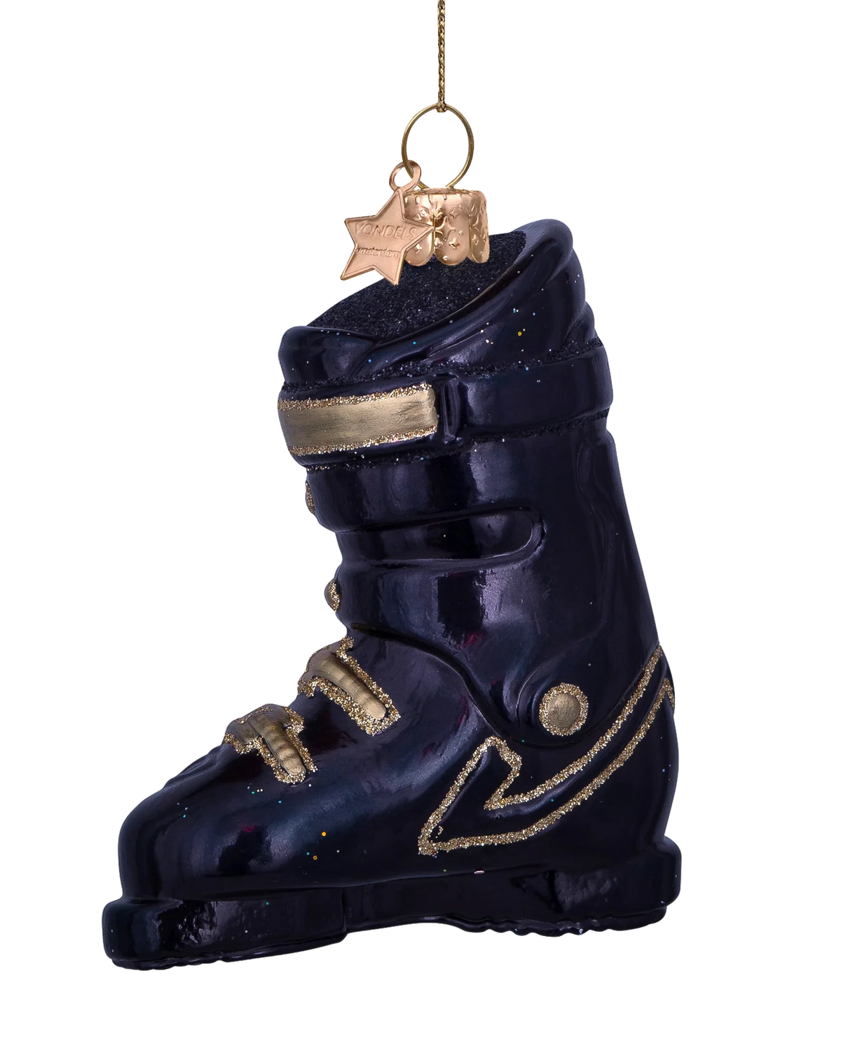 black ski boot ornament