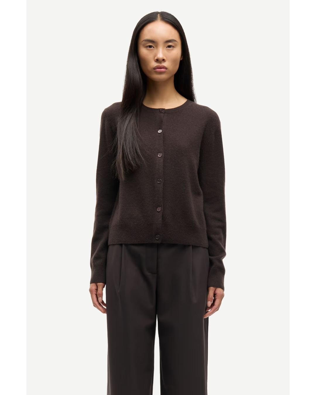 brown cashmere cardigan