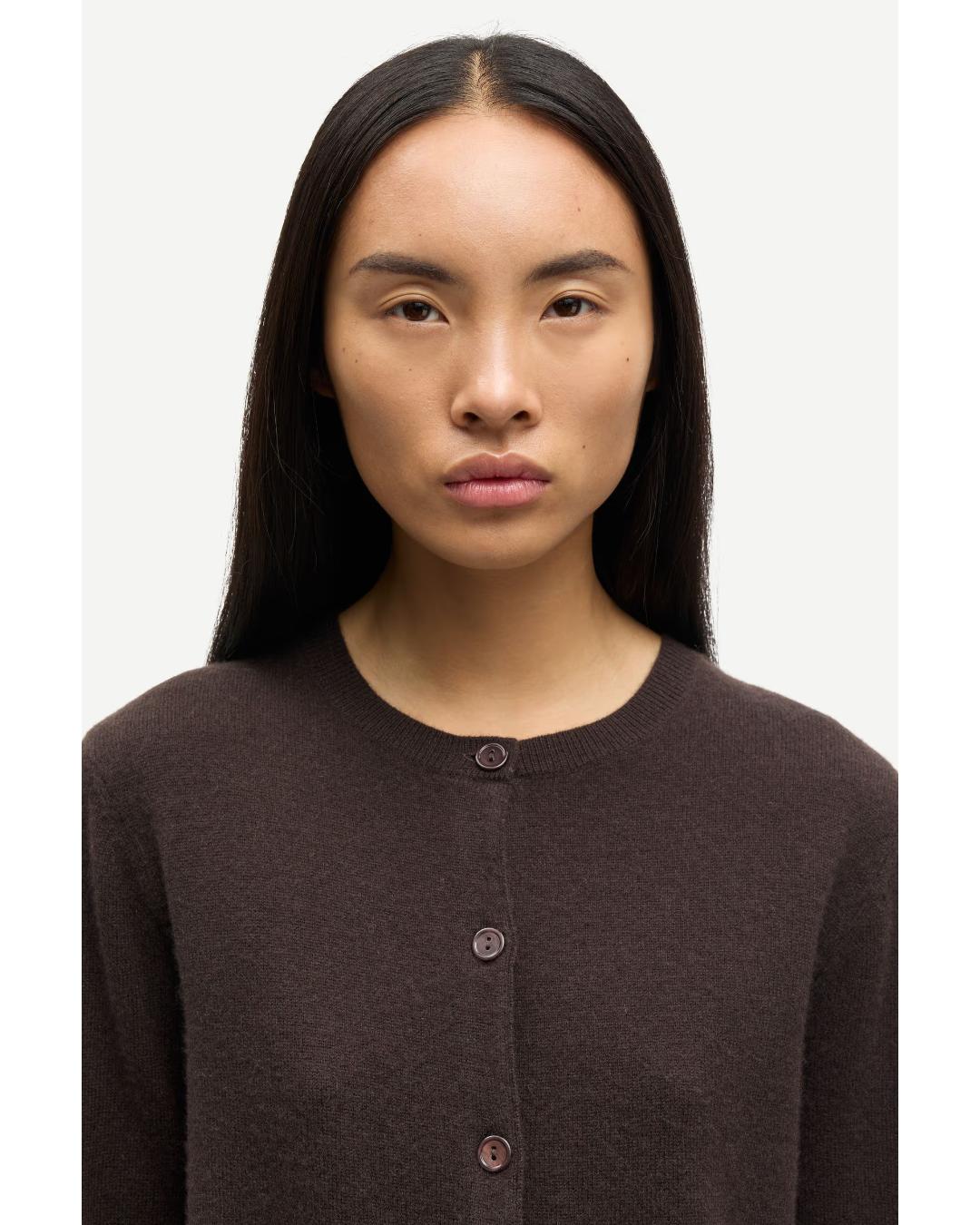 brown cashmere cardigan