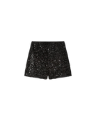 black sequin shorts