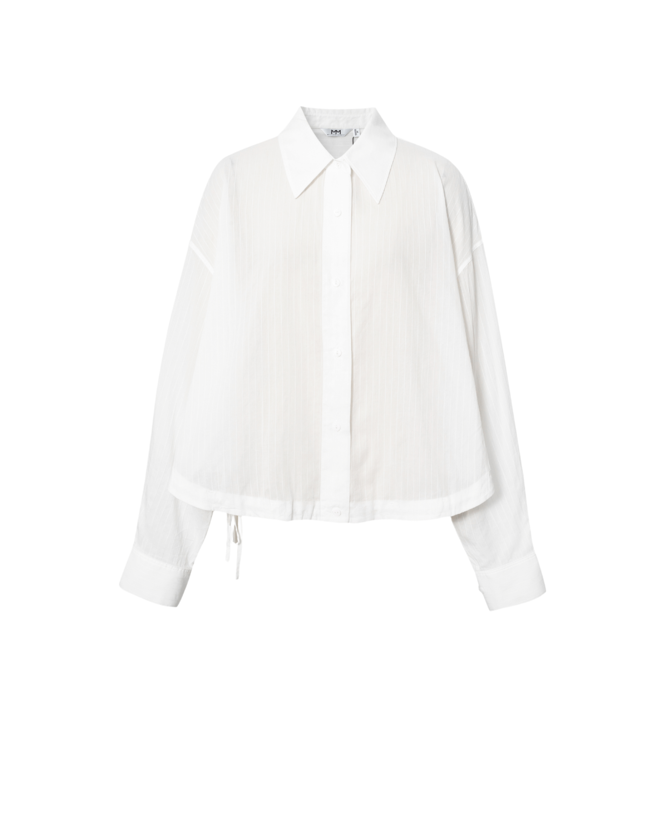 white boxy collared blouse