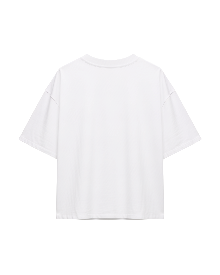 oversized short sleeve boxy t-shirt in white
