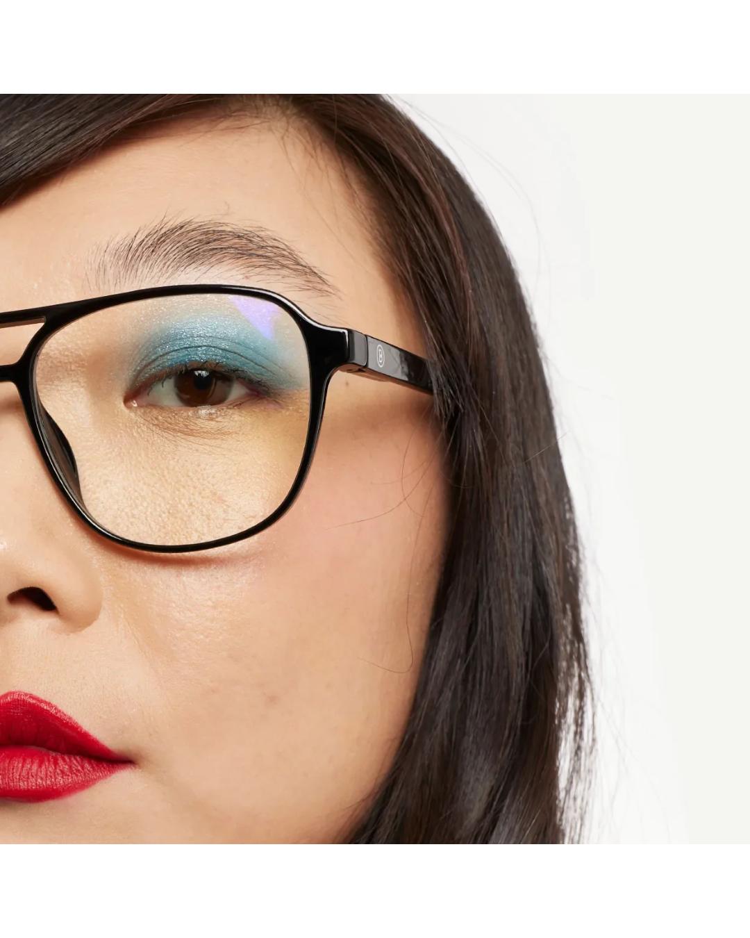black framed aviator reading glasses