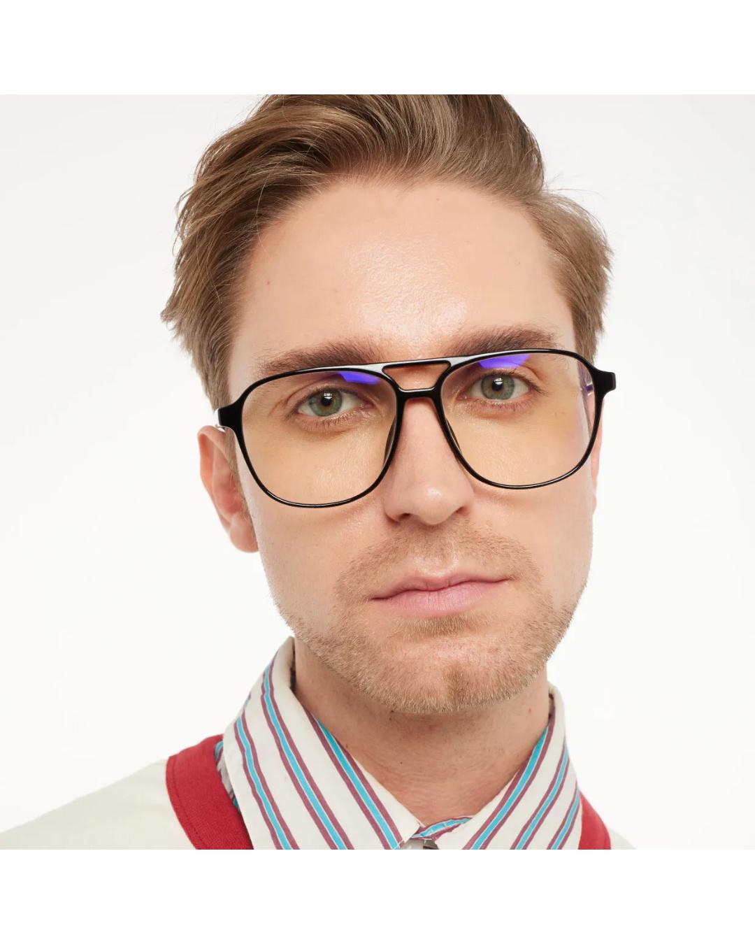 black framed aviator reading glasses