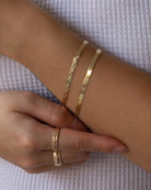 gold herringbone braided bracelet