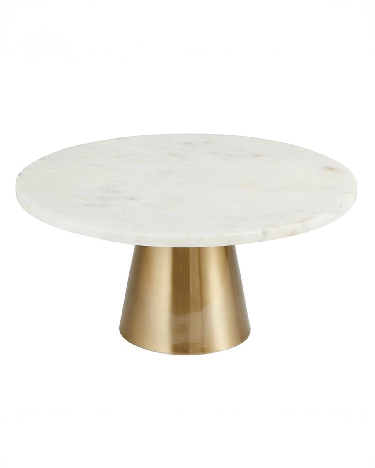 a picture of a marble and brass cake stand