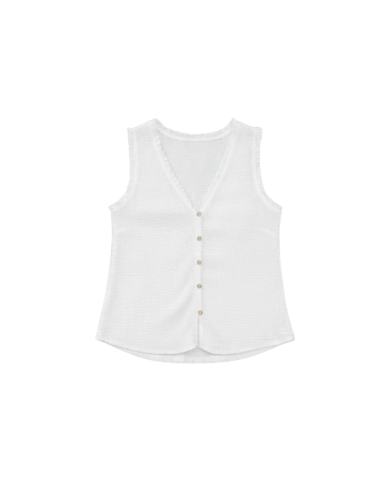 white button tank top 