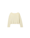 long sleeve crewneck sweater in light yellow