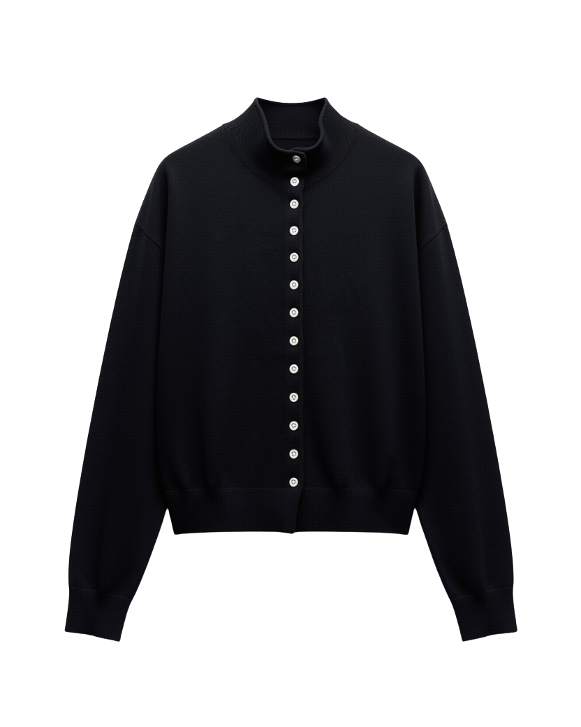 black button cardigan