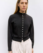 black button cardigan