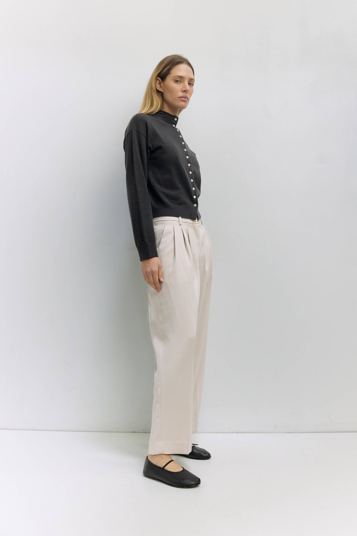 black button cardigan